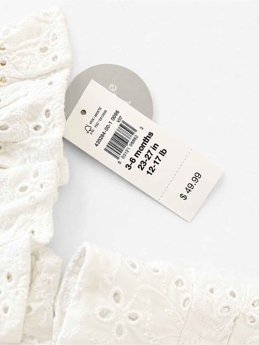 NWT Baby Gap Eyelet Bubble Romper & Sun Hat Set 3-6 Months White